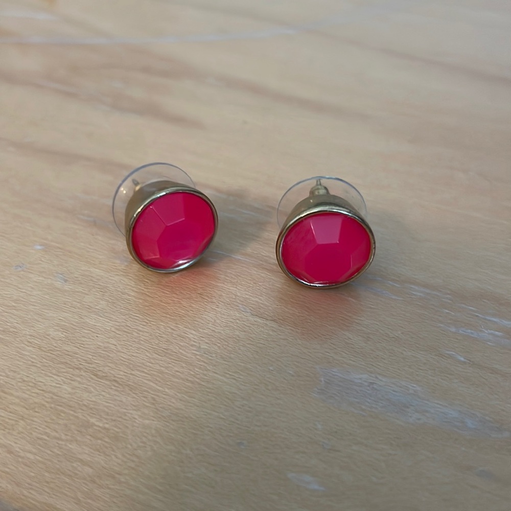 Kate Spade hot pink stud earrings